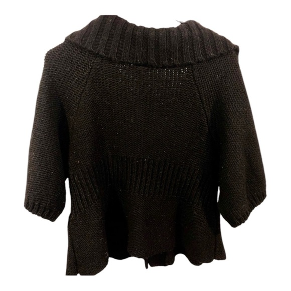 Free People Women’s Black Short Sleeve V Neck Sweater Size L Great Condition - Picture 2 of 6